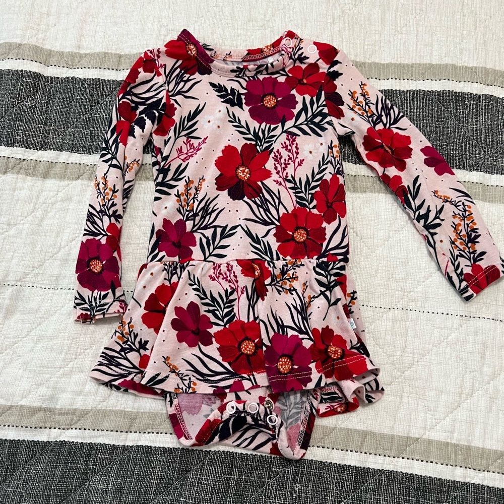 Posh Peanut Pink Floral Baby Dress